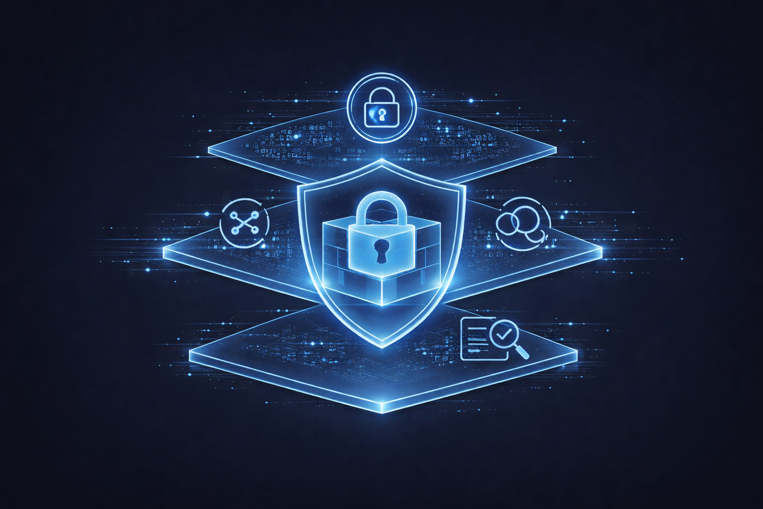 Blockchain security layers illustration