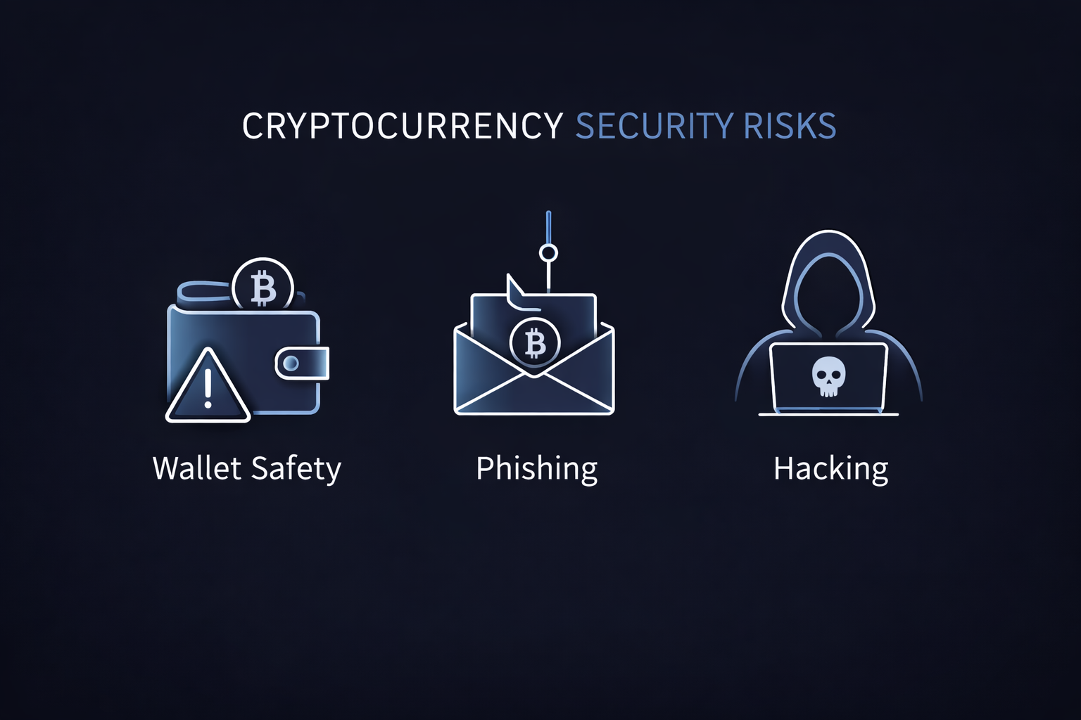 Cryptocurrency security risks illustration
