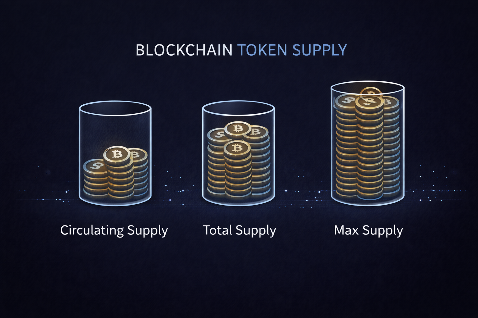 Circulating supply vs total supply vs max supply